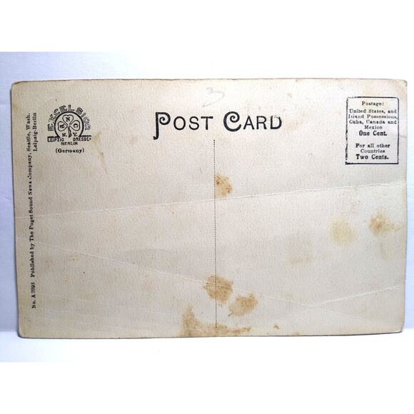 Steamer Dakota In Drydock US Navy Yard Bremerton Washington Boat Ship Postcard - Picture 3 of 4